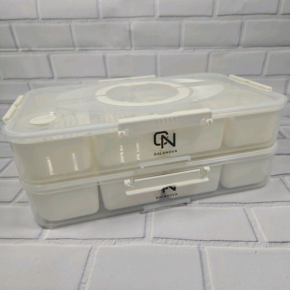 Galanova 2Pack Snack Box Container, microwavable/ dish safe with Lid and Handle - Picture 10 of 16